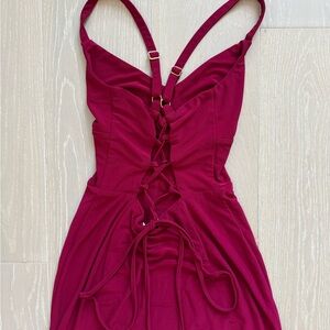 AYM Studio Elva Wine Red Dress